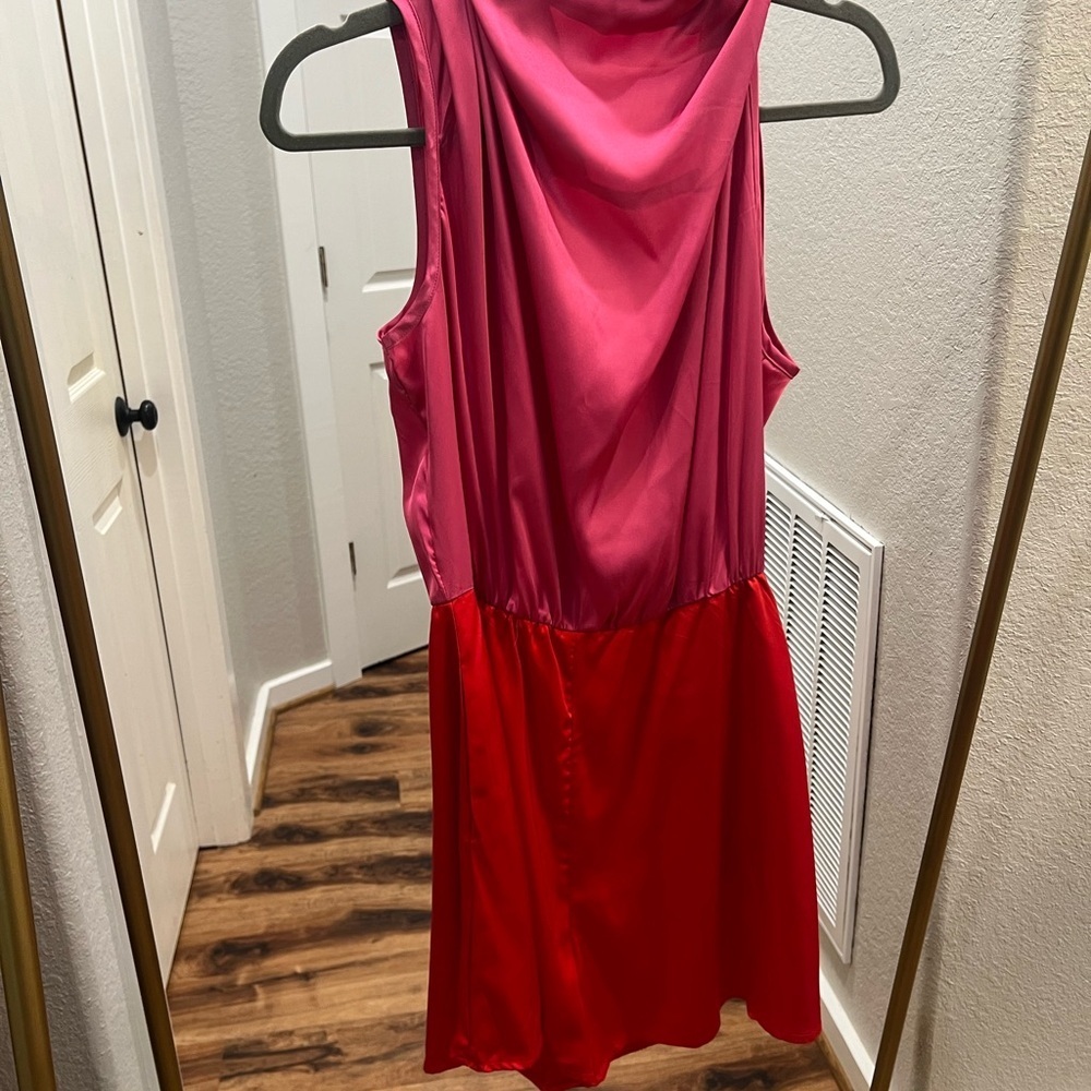 Mock Neck Summer Romper Satin Sleeveless
